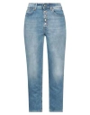 Dondup Woman Jeans Blue Size 26 Cotton, Elastomultiester In Blue