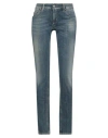 Dondup Woman Jeans Blue Size 27 Cotton, Elastomultiester In Blue