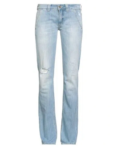Dondup Woman Jeans Blue Size 27 Cotton, Elastomultiester