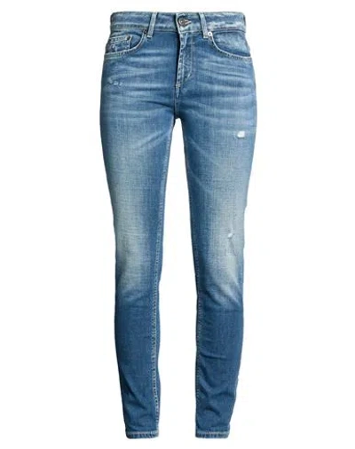 Dondup Woman Jeans Blue Size 27 Cotton, Elastomultiester, Elastane