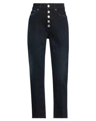 Dondup Woman Jeans Blue Size 28 Cotton, Elastane In Black