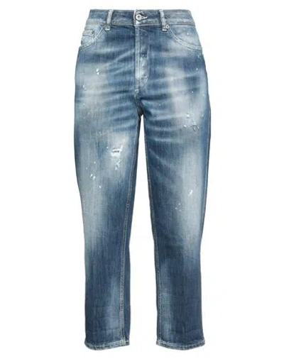 Dondup Woman Jeans Blue Size 31 Cotton, Elastomultiester