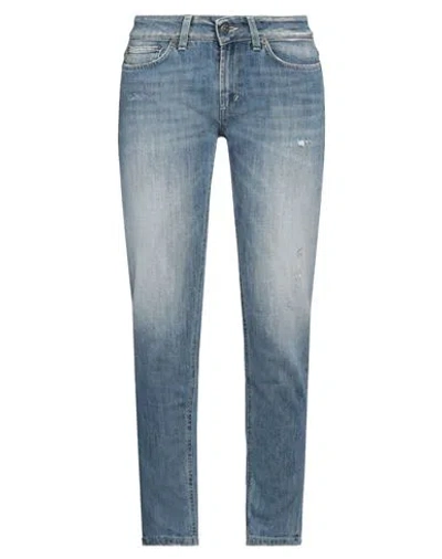Dondup Woman Jeans Blue Size 27 Cotton, Elastomultiester