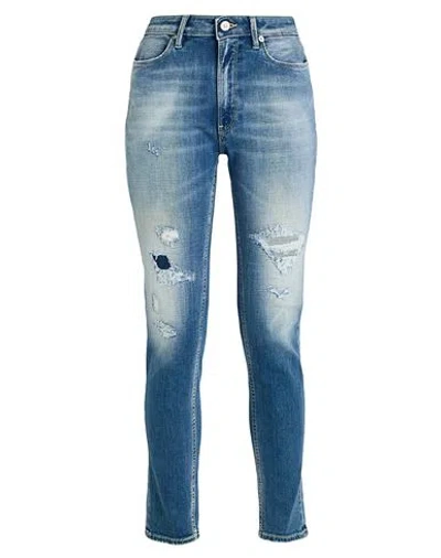 DONDUP DONDUP WOMAN JEANS BLUE SIZE 28 ORGANIC COTTON, ELASTANE