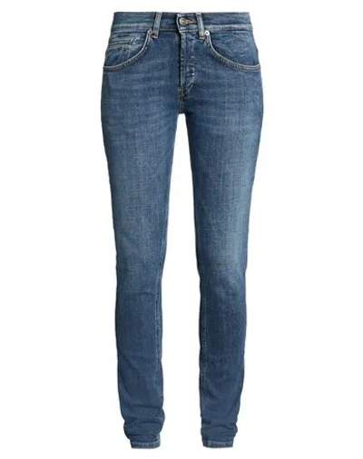 Dondup Woman Jeans Blue Size 28 Organic Cotton, Recycled Elastane
