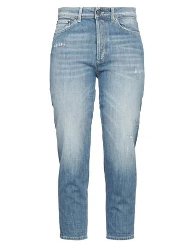 Dondup Woman Jeans Blue Size 29 Cotton, Elastomultiester