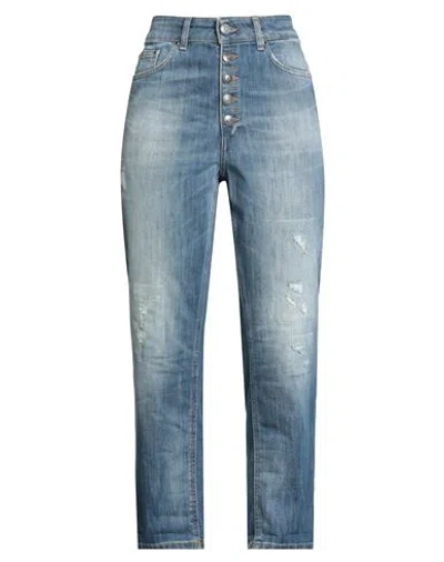 Dondup Woman Jeans Blue Size 29 Cotton, Elastomultiester