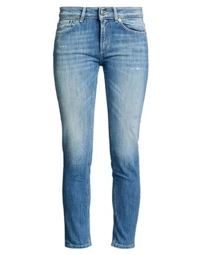 Dondup Woman Jeans Blue Size 29 Cotton, Elastomultiester