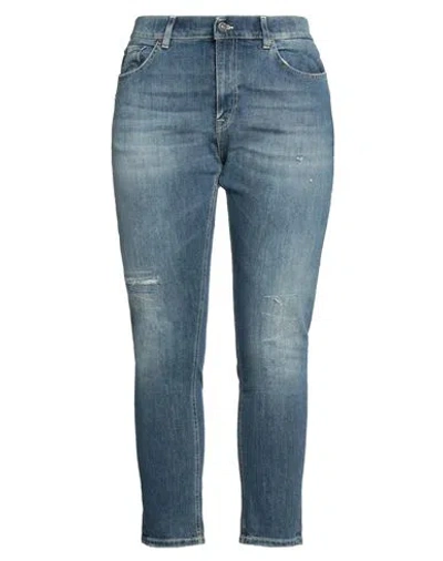 Dondup Woman Jeans Blue Size 29 Cotton, Elastomultiester