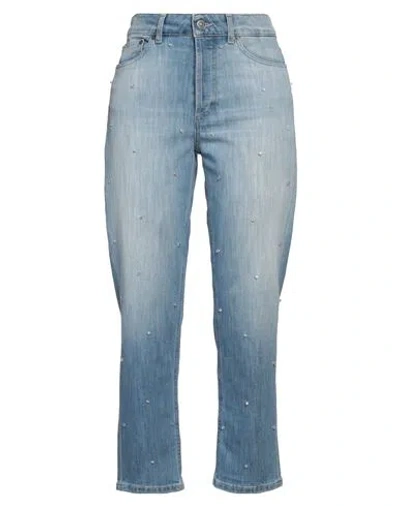 Dondup Woman Jeans Blue Size 29 Cotton, Elastomultiester