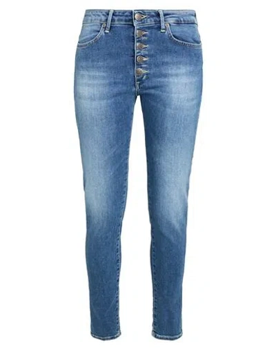 Dondup Woman Jeans Blue Size 30 Cotton, Elastomultiester, Elastane