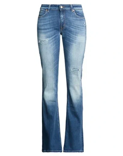 Dondup Woman Jeans Blue Size 30 Cotton, Lyocell, Elastomultiester, Elastane