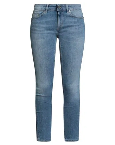 Dondup Woman Jeans Blue Size 30 Organic Cotton, Elastane