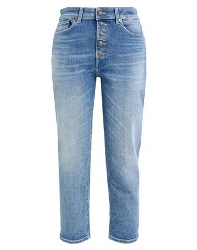 Dondup Woman Jeans Blue Size 31 Cotton, Elastane
