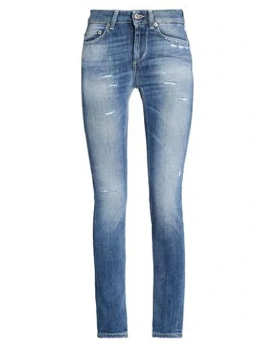 Dondup Woman Jeans Blue Size 31 Cotton, Elastane