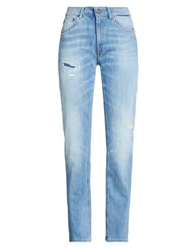 Dondup Woman Jeans Blue Size 31 Cotton, Elastomultiester