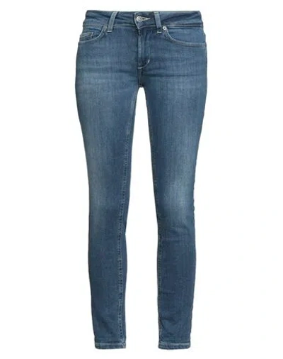 Dondup Woman Jeans Blue Size 30 Cotton, Elastomultiester, Elastane