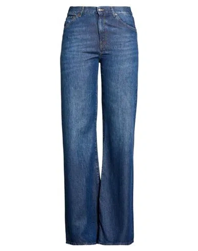Dondup Woman Jeans Blue Size 31 Lyocell