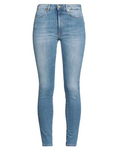 DONDUP DONDUP WOMAN JEANS BLUE SIZE 31 ORGANIC COTTON, RECYCLED ELASTANE