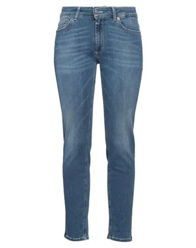 Dondup Woman Jeans Blue Size 32 Cotton, Lyocell, Elastomultiester, Elastane