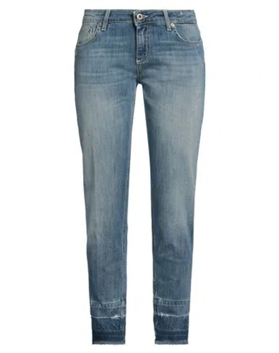 Dondup Woman Jeans Blue Size 32 Cotton, Elastomultiester
