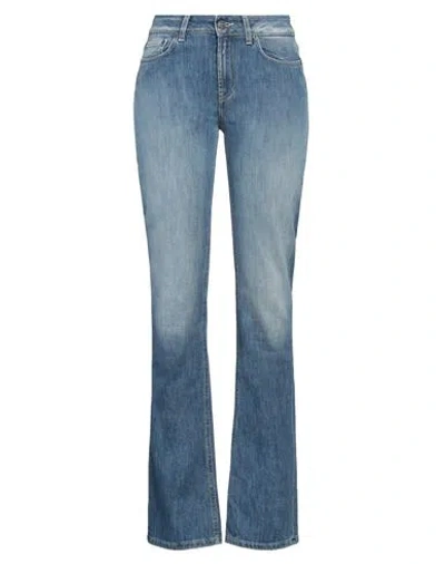 Dondup Woman Jeans Blue Size 32 Cotton, Elastomultiester