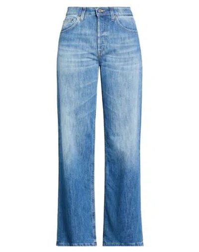 Dondup Woman Jeans Blue Size 32 Cotton, Elastomultiester