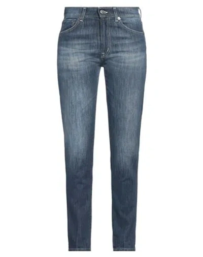 Dondup Woman Jeans Blue Size 27 Cotton, Elastomultiester