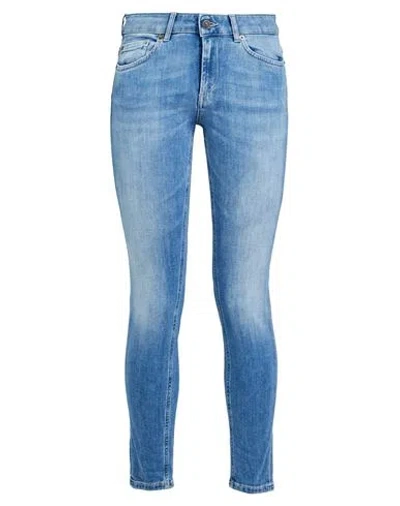 Dondup Woman Jeans Blue Size 32 Cotton, Elastomultiester, Elastane
