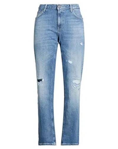 Dondup Woman Jeans Blue Size 33 Organic Cotton, Recycled Elastane