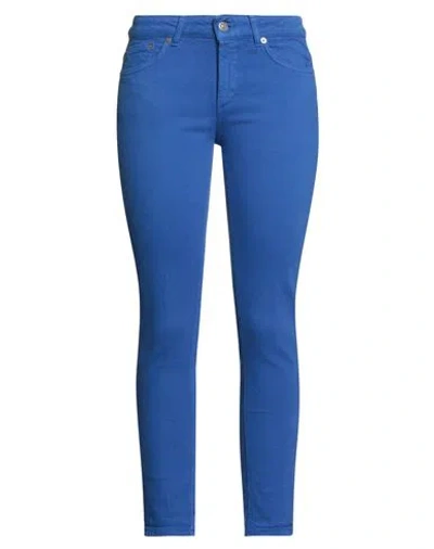 Dondup Woman Jeans Bright Blue Size 28 Cotton, Elastane