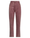 Dondup Woman Jeans Burgundy Size 28 Cotton, Elastane In Red
