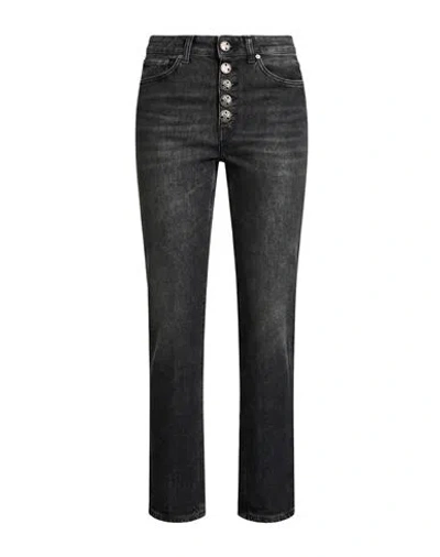 Dondup Woman Jeans Charcoal Size 25 Cotton, Lyocell, Elastane In Gray