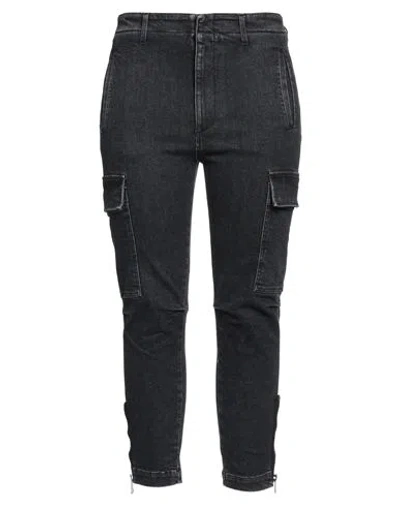 Dondup Woman Jeans Charcoal Size 28 Recycled Cotton, Recycled Elastane In Gray