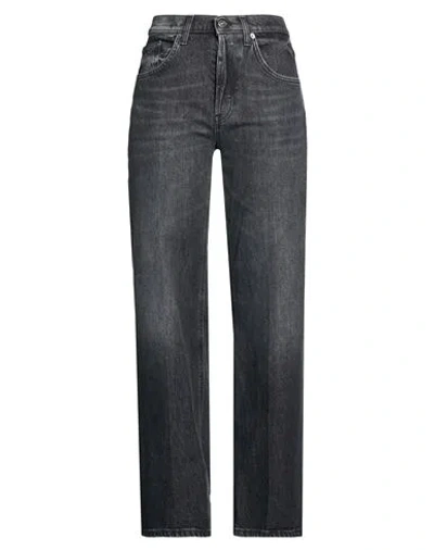 Dondup Woman Jeans Charcoal Size 31 Cotton, Lyocell, Elastane In Gray