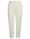 Dondup Woman Jeans Cream Size 32 Cotton, Lyocell, Elastane In White