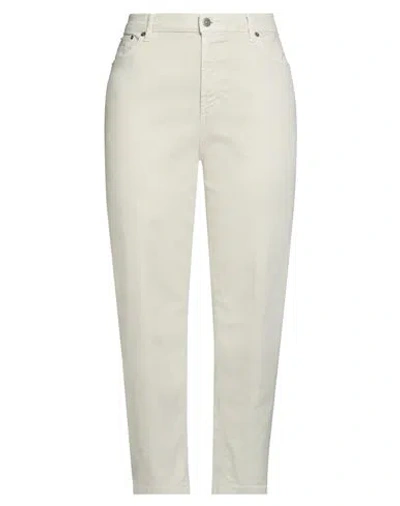 Dondup Woman Jeans Cream Size 32 Cotton, Lyocell, Elastane In White