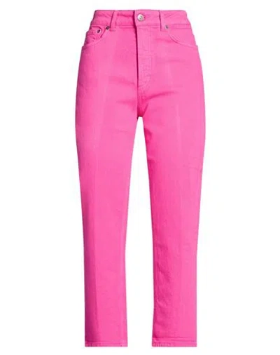 Dondup Woman Jeans Fuchsia Size 27 Cotton, Elastane In Pink