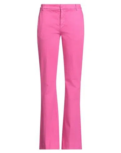 Dondup Woman Jeans Fuchsia Size 28 Cotton, Elastane In Pink