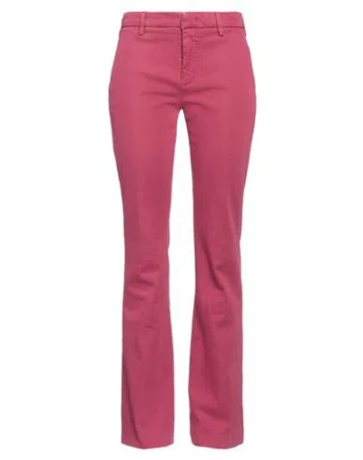 Dondup Woman Jeans Garnet Size 28 Cotton, Polyester, Elastane In Red