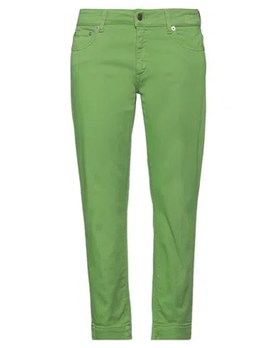 Dondup Woman Jeans Green Size 31 Cotton, Elastomultiester, Elastane