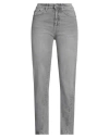 Dondup Woman Jeans Grey Size 25 Cotton In Grey