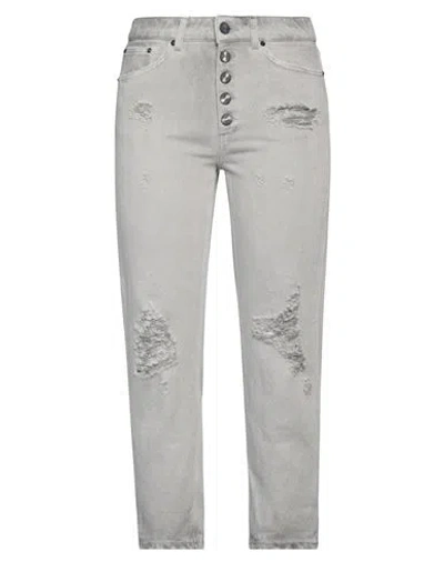 Dondup Woman Jeans Grey Size 25 Cotton