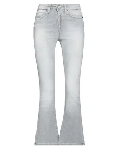 Dondup Woman Jeans Grey Size 25 Organic Cotton, Recycled Elastane