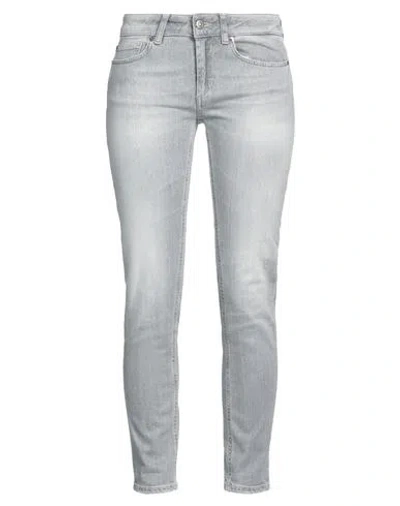 Dondup Woman Jeans Grey Size 32 Cotton, Elastane