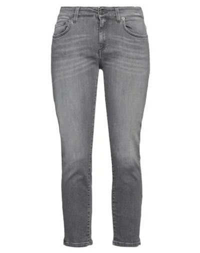 Dondup Woman Jeans Grey Size 28 Cotton, Elastomultiester, Elastane