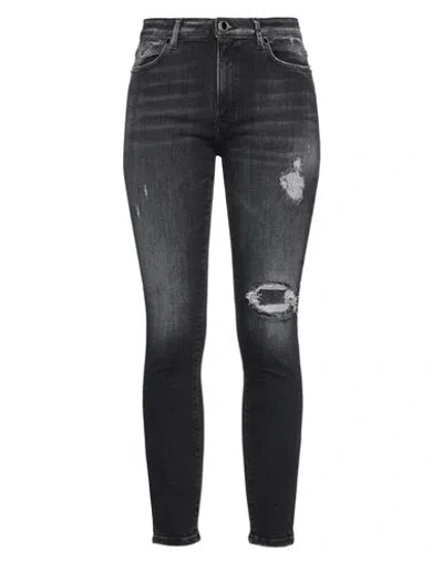 Dondup Woman Jeans Lead Size 30 Cotton, Elastane In Grey
