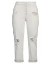 Dondup Woman Jeans Light Grey Size 28 Cotton