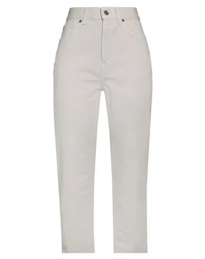 Dondup Woman Jeans Light Grey Size 30 Cotton