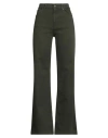 Dondup Woman Jeans Military Green Size 30 Cotton, Lyocell, Elastane